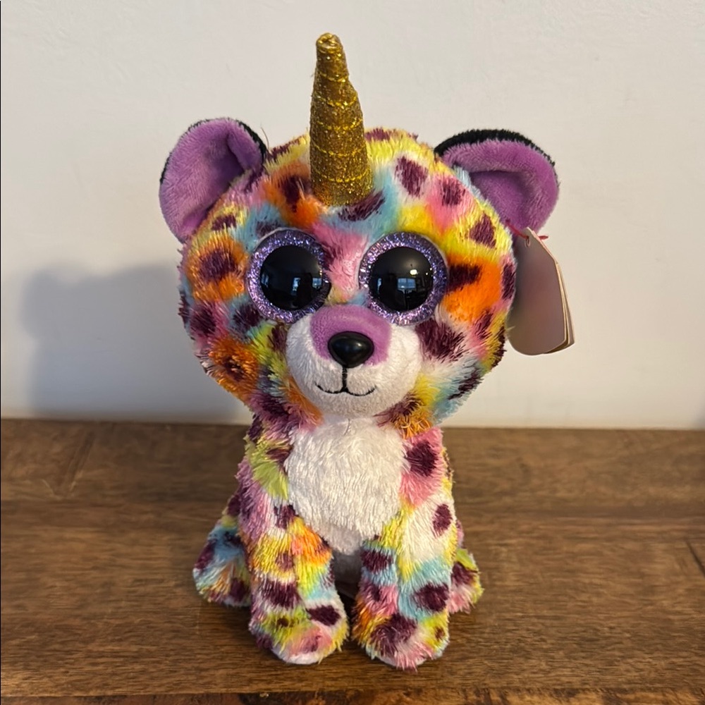 TY Beanie Boos Giselle Leopard Unicorn 6” with Tag